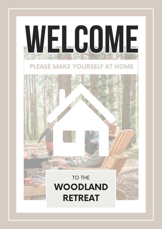 Airbnb Printable Host Signs | 21 Minimalist Rental Signs | Canva Editable + PDF