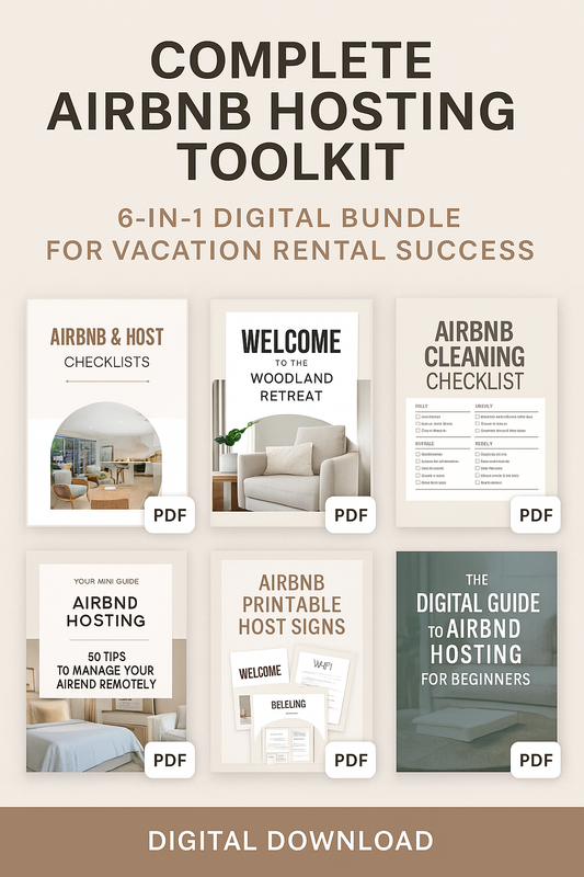 Complete Airbnb Hosting Toolkit | 6-in-1 Digital Bundle for Airbnb Rental Success